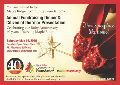 Annual Fundraising Dinner invite